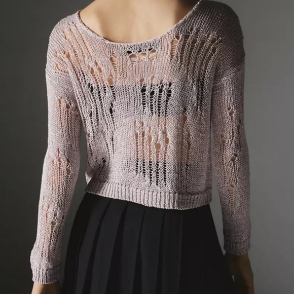 Urban outfitter silence+ noise, Nora Nora sparkly open net sweater M - Picture 3 of 8